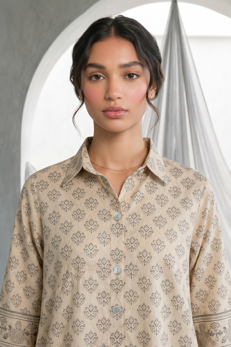 Zellbury Monochrome Printed Lawn Unstitched 2Pc Suit WUS26X21123