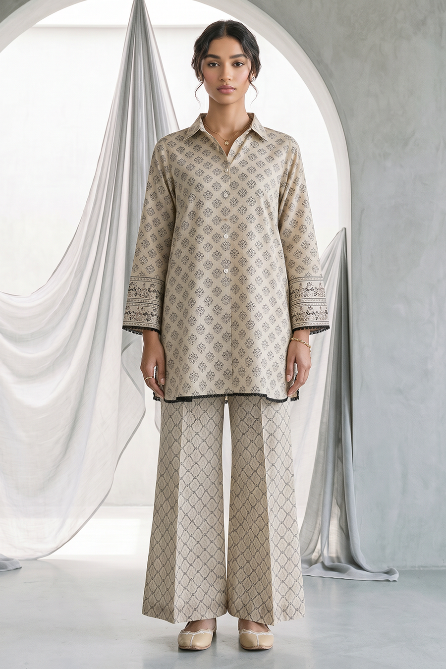 Zellbury Monochrome Printed Lawn Unstitched 2Pc Suit WUS26X21123