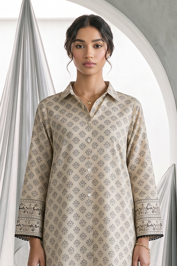 Zellbury Monochrome Printed Lawn Unstitched 2Pc Suit WUS26X21123