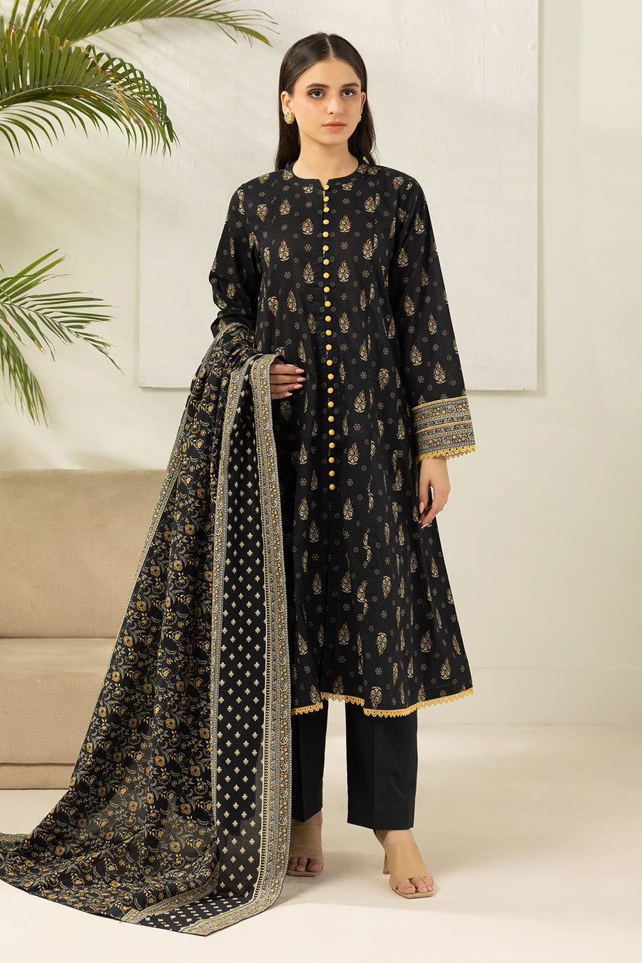 Zellbury Summer Printed Lawn Unstitched 3Pc Suit WUS26X30414
