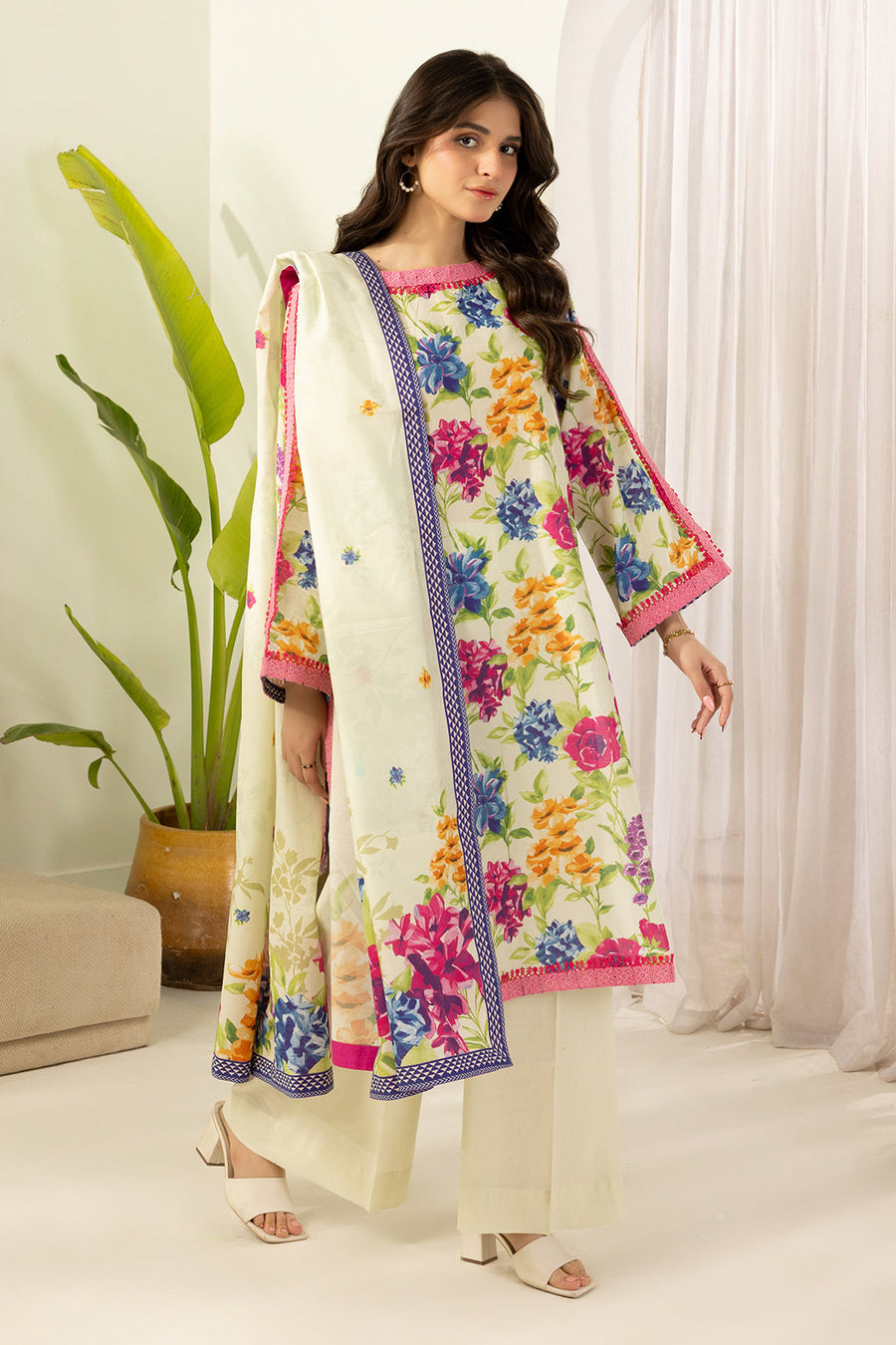 Zellbury Summer Printed Lawn Unstitched 3Pc Suit WUS26X30419