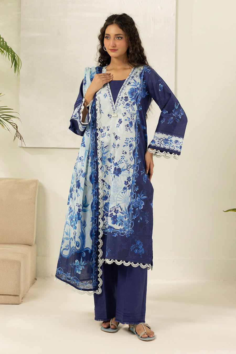 Zellbury Summer Printed Lawn Unstitched 3Pc Suit WUS26X30420