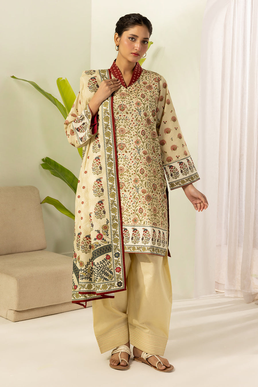 Zellbury Summer Printed Lawn Unstitched 3Pc Suit WUS26X30624