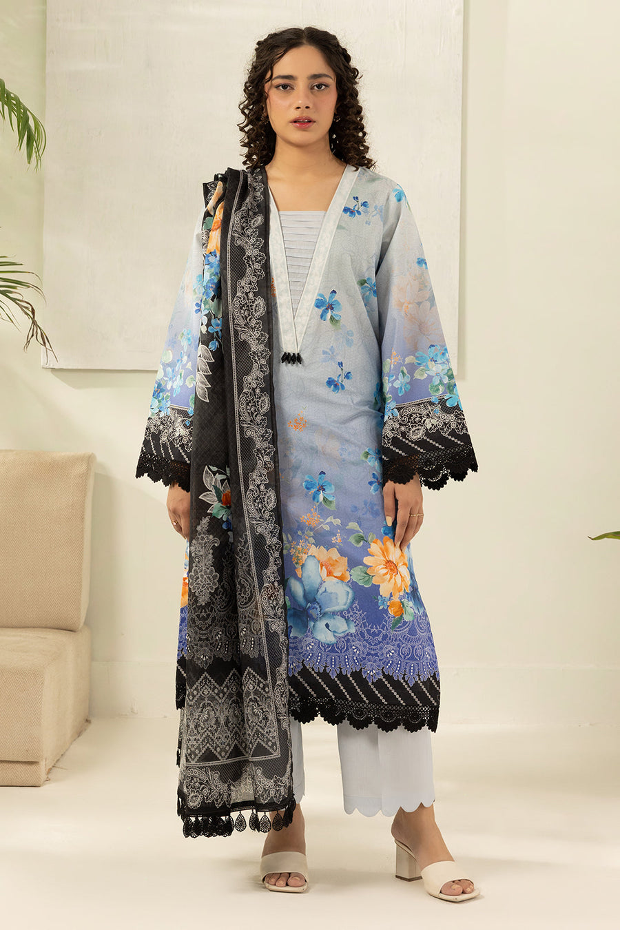 Zellbury Summer Printed Lawn Unstitched 3Pc Suit WUS26X30426