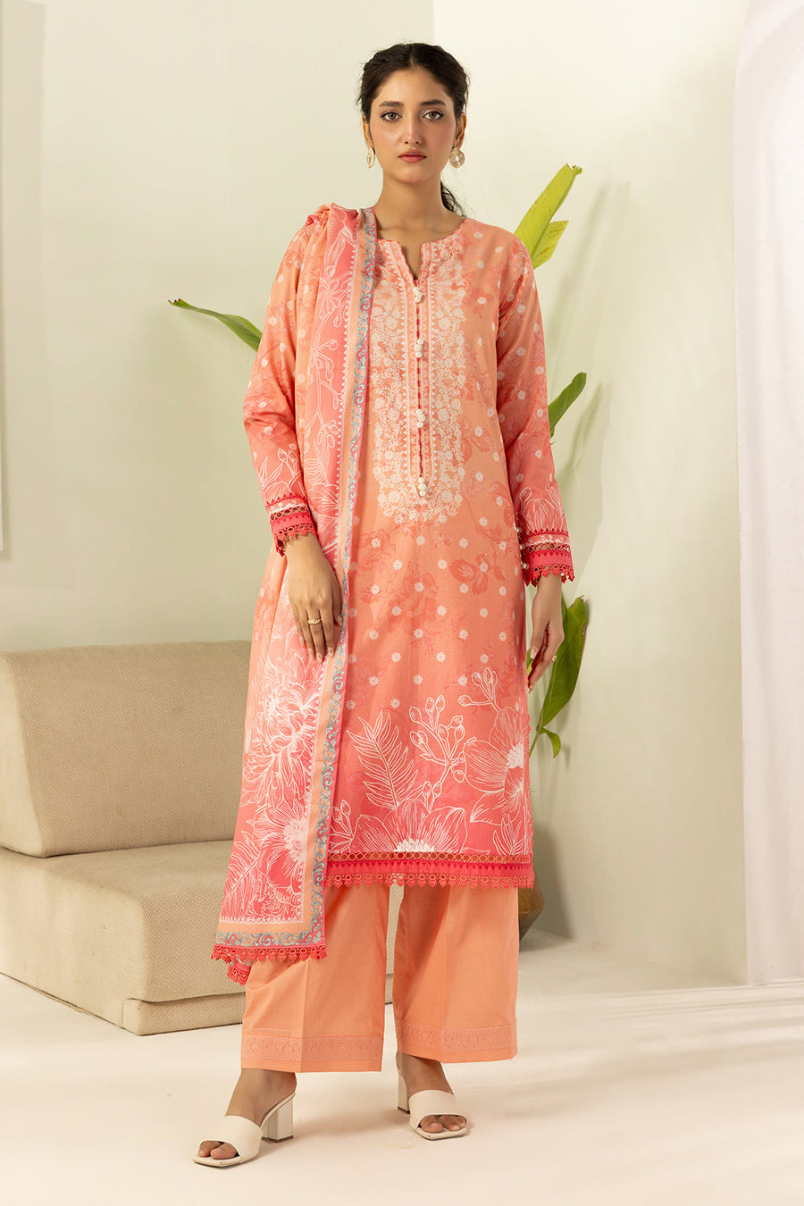 Zellbury Summer Printed Lawn Unstitched 3Pc Suit WUS26X30433