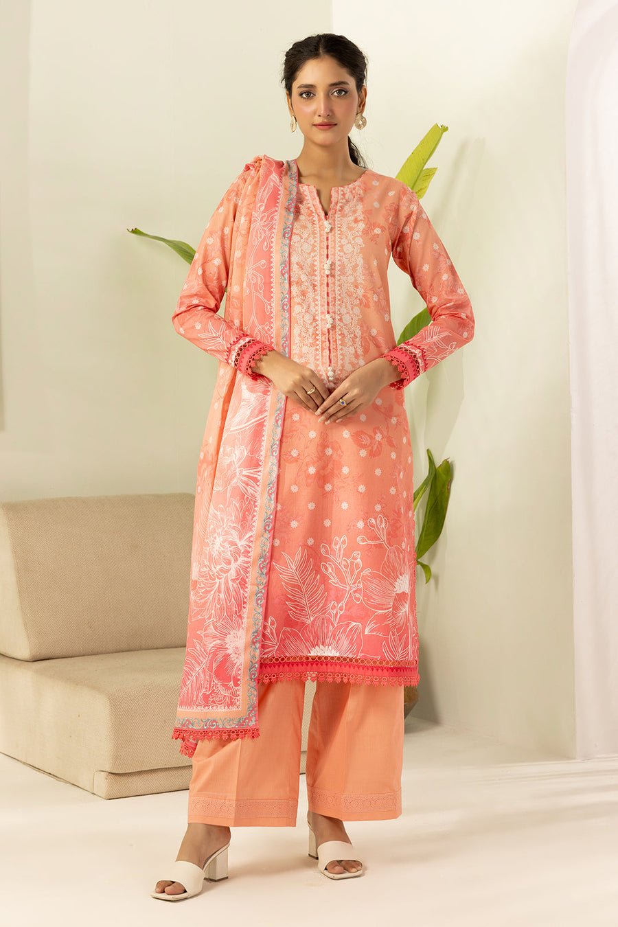 Zellbury Summer Printed Lawn Unstitched 3Pc Suit WUS26X30433