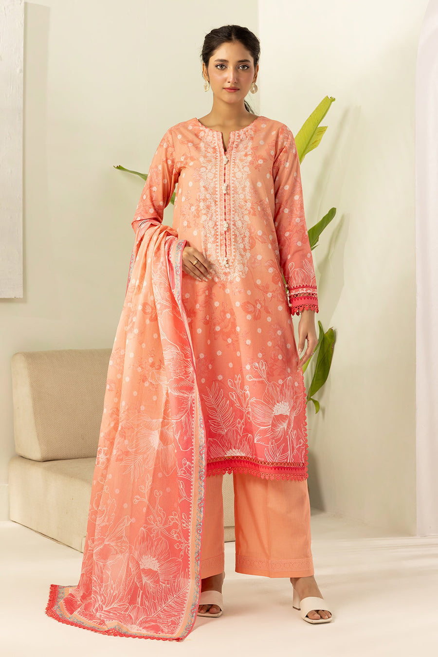 Zellbury Summer Printed Lawn Unstitched 3Pc Suit WUS26X30433