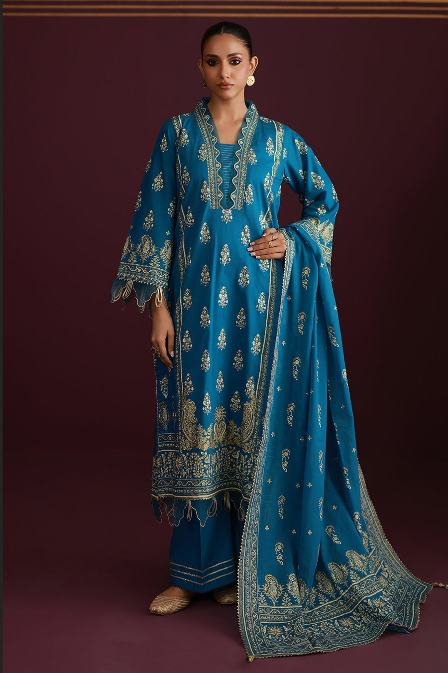 Zellbury Summer Printed Lawn Unstitched 3Pc Suit WUS26X30434
