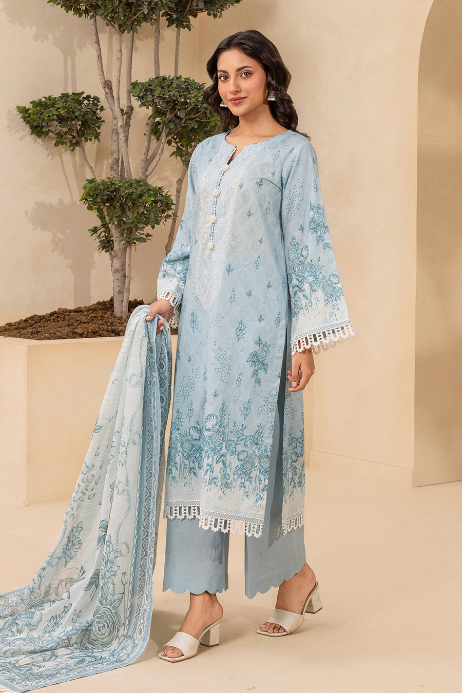 Zellbury Summer Printed Lawn Unstitched 3Pc Suit WUS26X30475