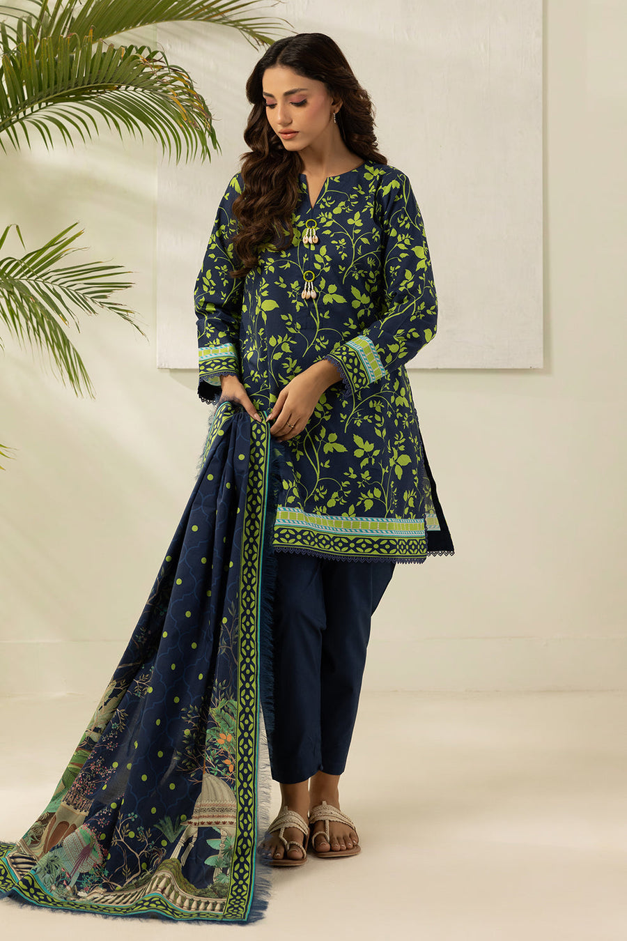 Zellbury Summer Printed Lawn Unstitched 3Pc Suit WUS26X30484