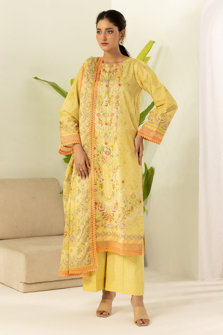 Zellbury Summer Printed Lawn Unstitched 3Pc Suit WUS26X30486