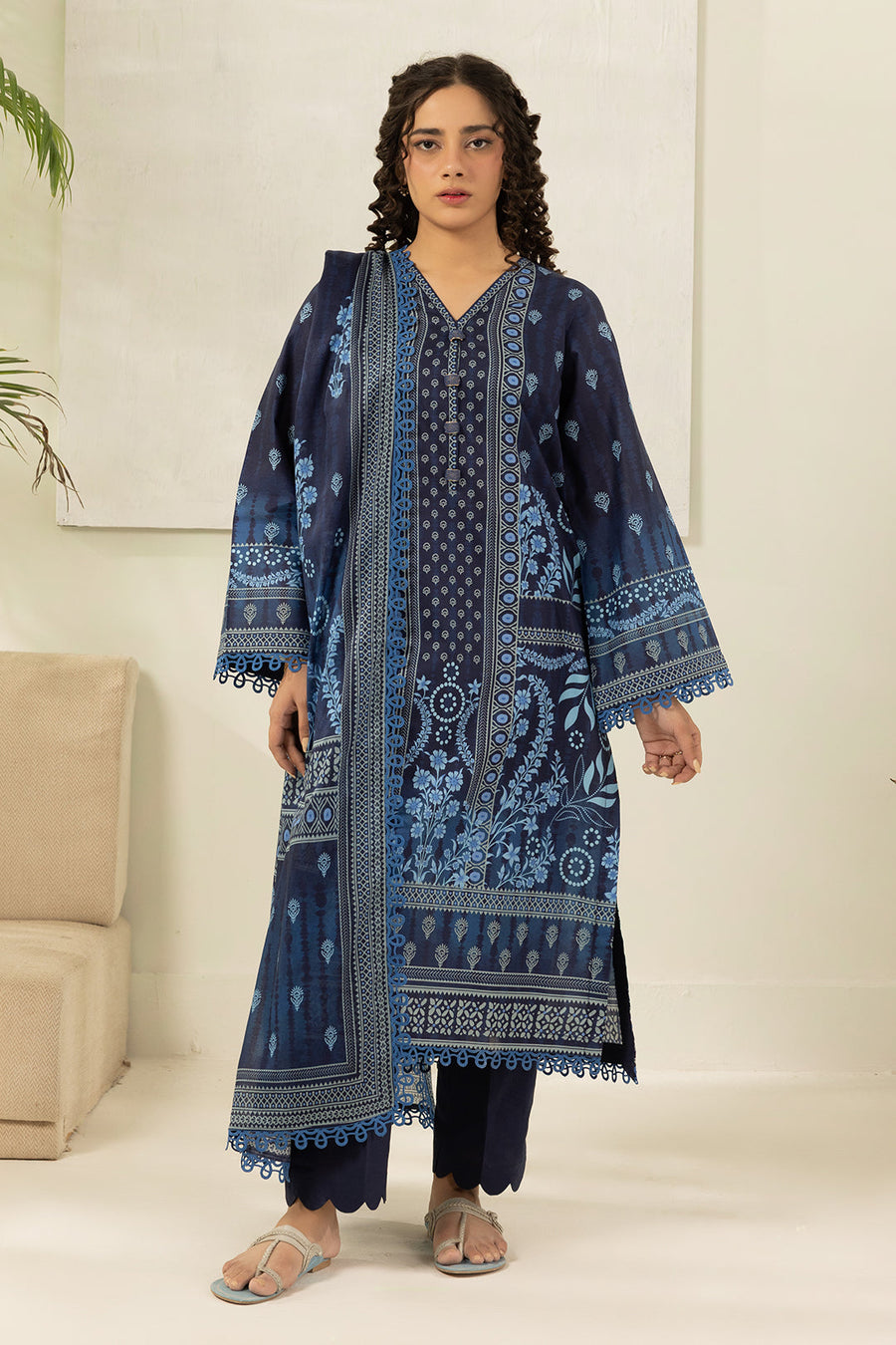 Zellbury Summer Printed Lawn Unstitched 3Pc Suit WUS26X30493