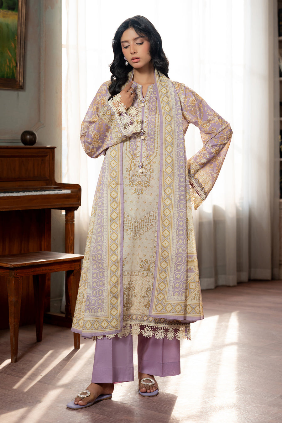 Zellbury Summer Printed Lawn Unstitched 3Pc Suit WUS26X30535