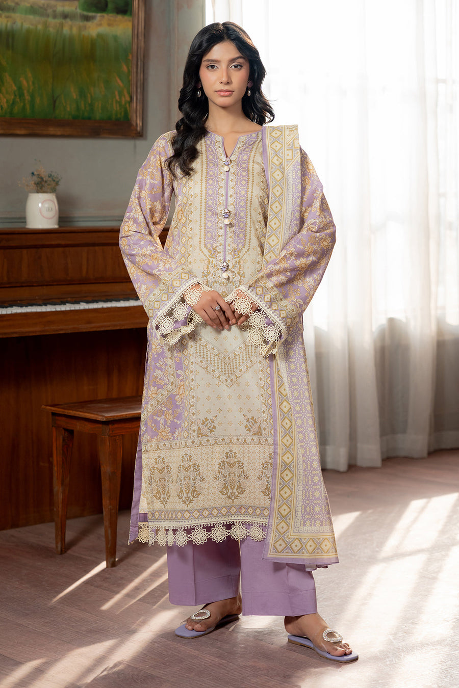Zellbury Summer Printed Lawn Unstitched 3Pc Suit WUS26X30535