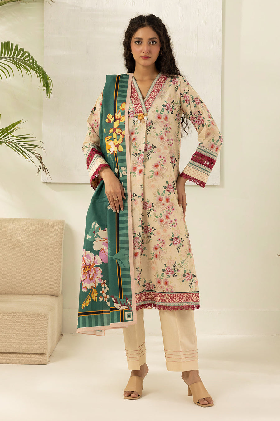 Zellbury Summer Printed Lawn Unstitched 3Pc Suit WUS26X30536
