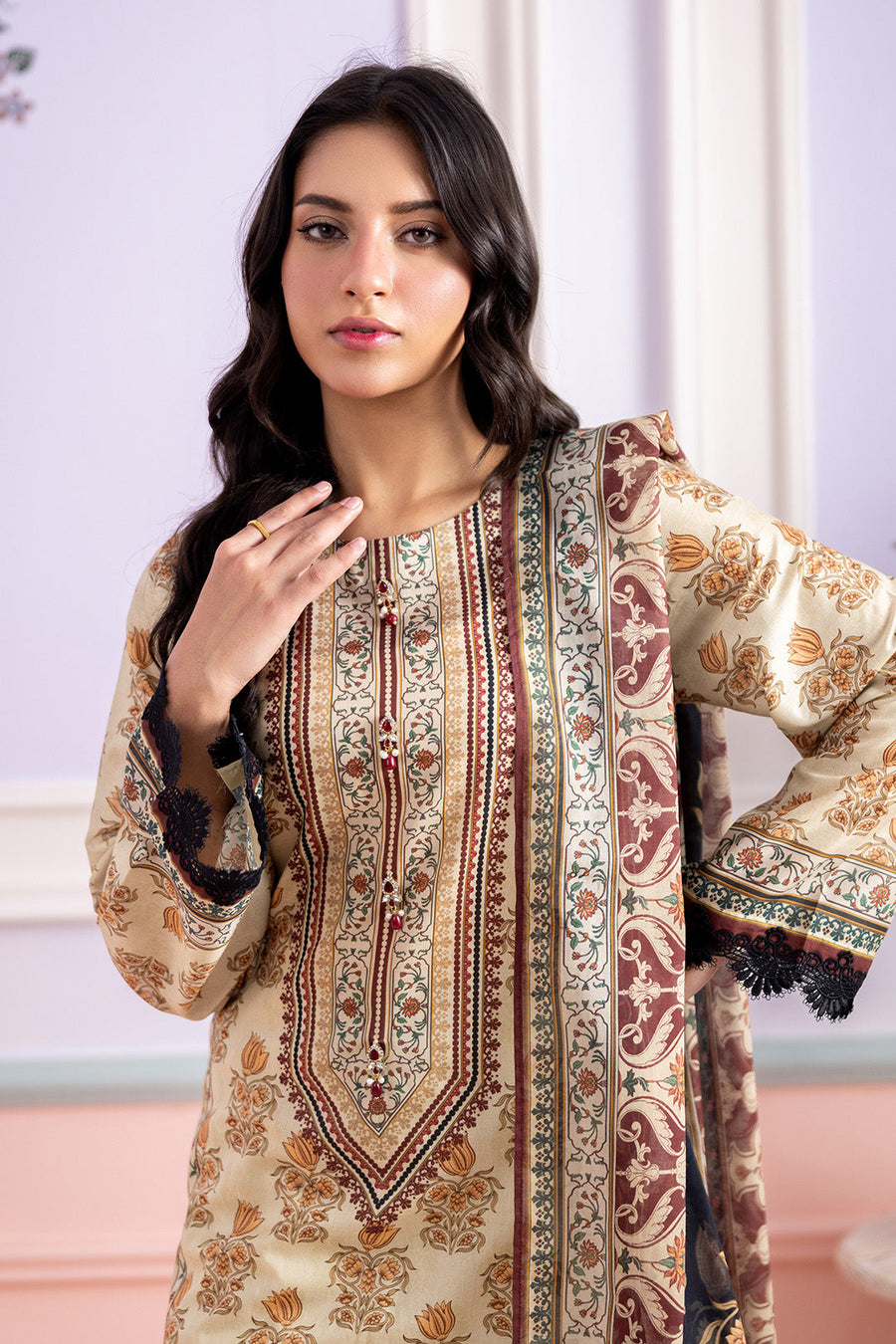 Zellbury Summer Printed Lawn Unstitched 3Pc Suit WUS26X30539