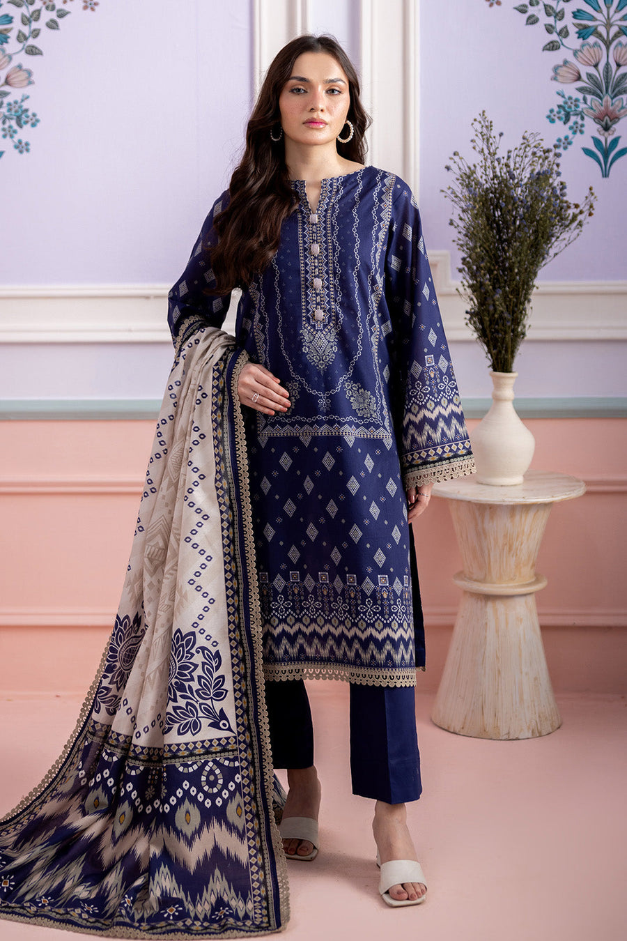 Zellbury Summer Printed Lawn Unstitched 3Pc Suit WUS26X30547