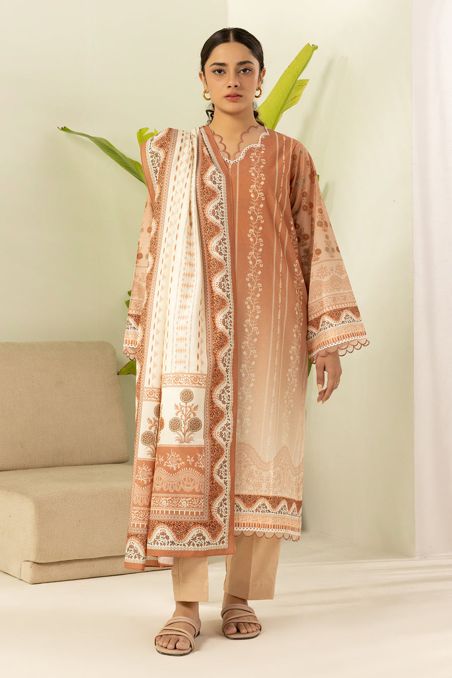 Zellbury Summer Printed Lawn Unstitched 3Pc Suit WUS26X30551