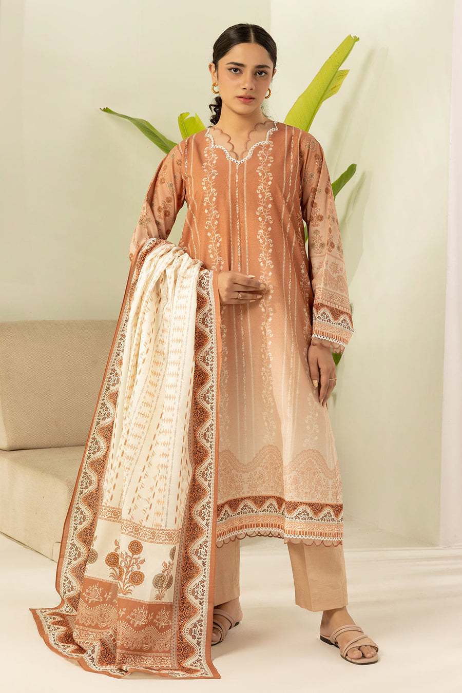 Zellbury Summer Printed Lawn Unstitched 3Pc Suit WUS26X30551