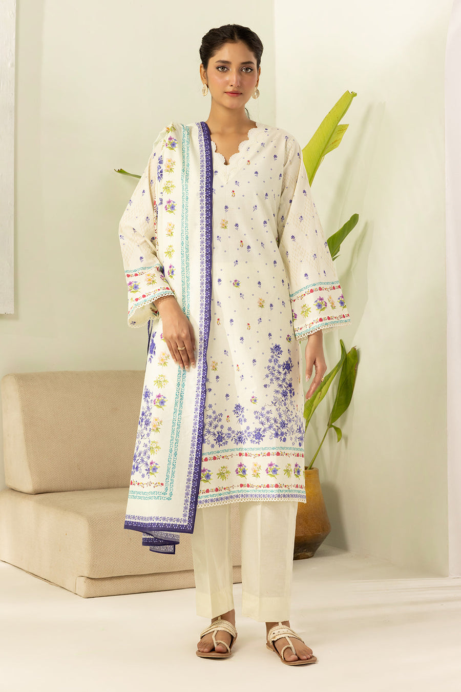 Zellbury Summer Printed Lawn Unstitched 3Pc Suit WUS26X30552