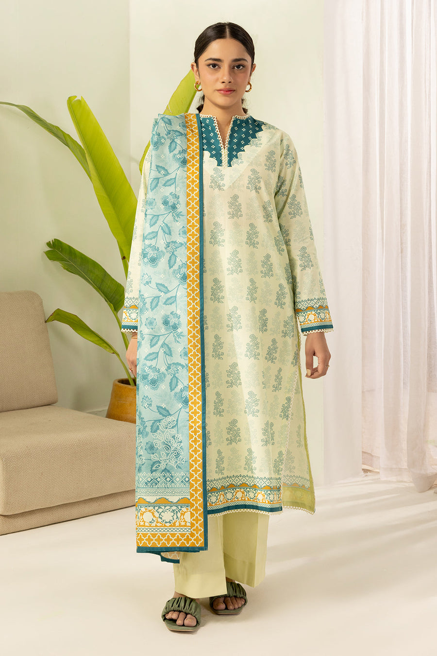 Zellbury Summer Printed Lawn Unstitched 3Pc Suit WUS26X30553