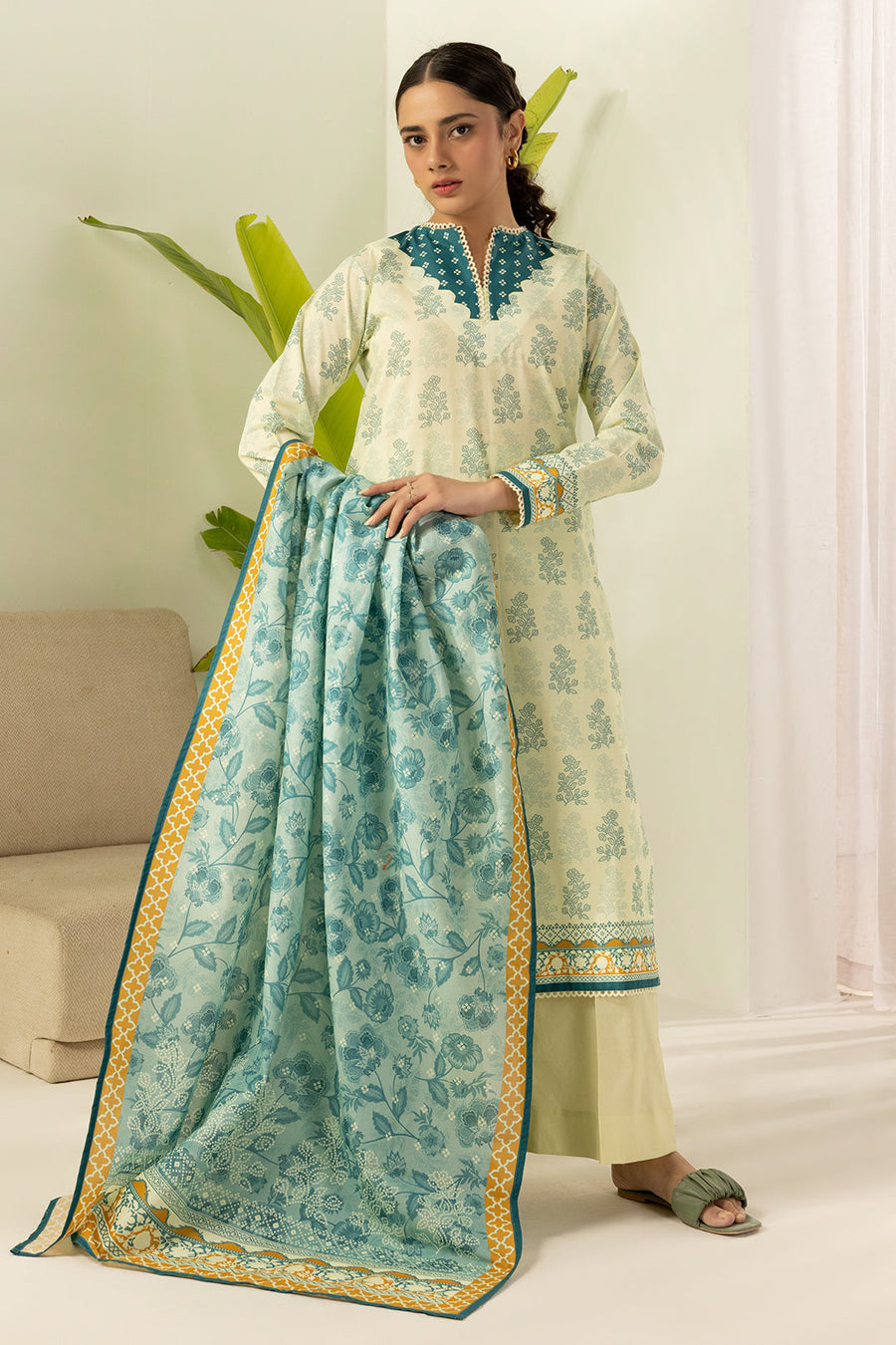 Zellbury Summer Printed Lawn Unstitched 3Pc Suit WUS26X30553