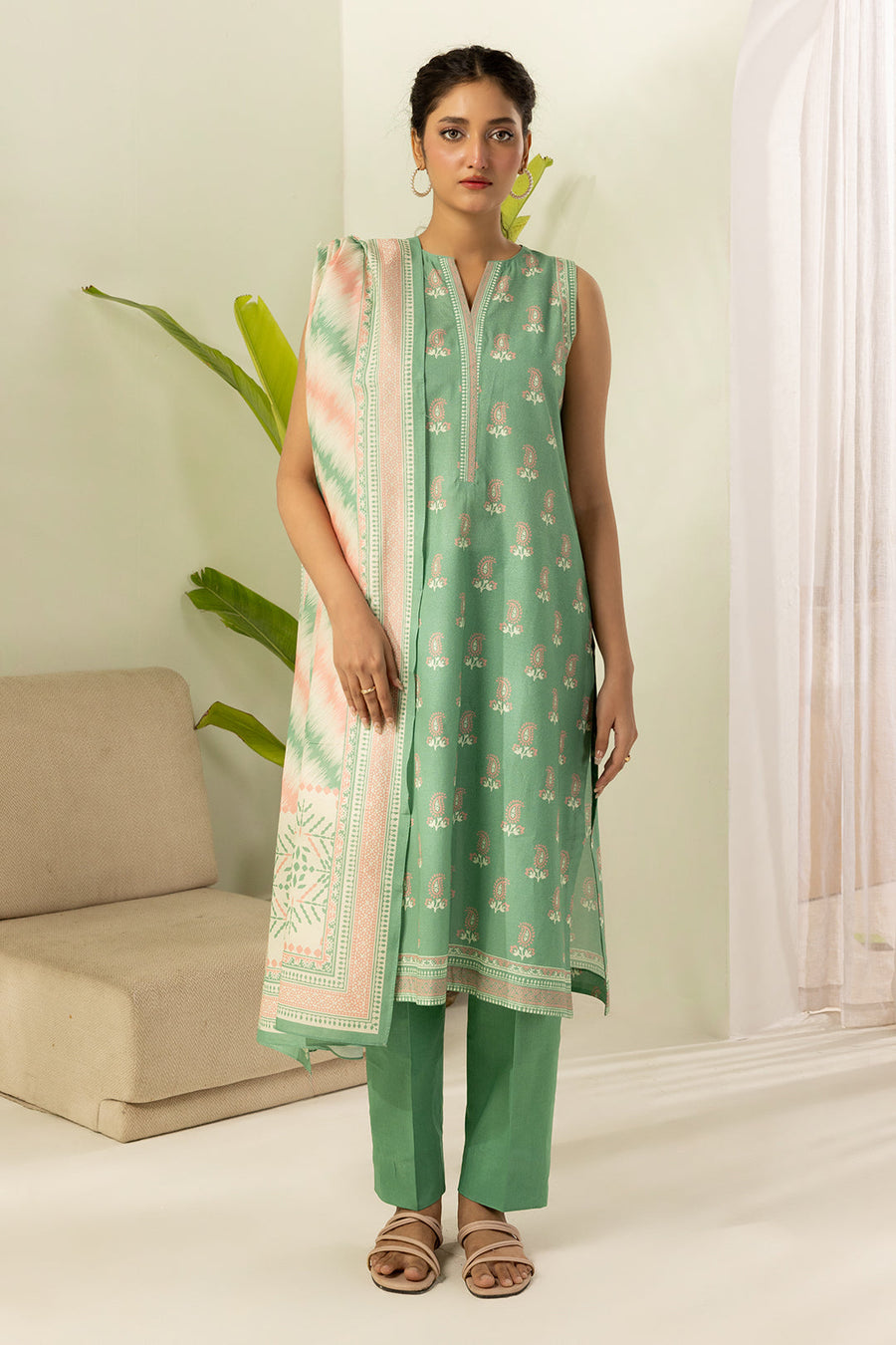 Zellbury Summer Printed Lawn Unstitched 3Pc Suit WUS26X30554