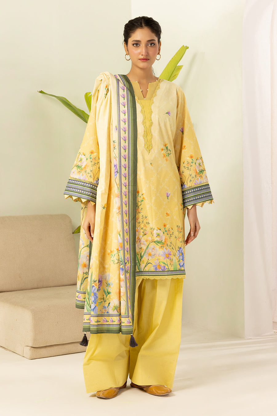 Zellbury Summer Printed Lawn Unstitched 3Pc Suit WUS26X30606