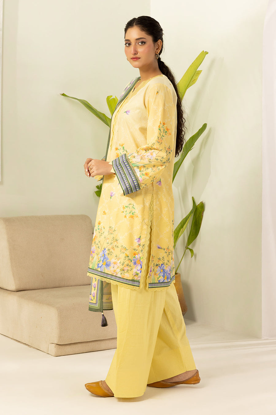 Zellbury Summer Printed Lawn Unstitched 3Pc Suit WUS26X30606