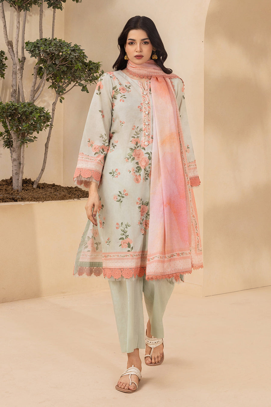 Zellbury Summer Printed Lawn Unstitched 3Pc Suit WUS26X30609