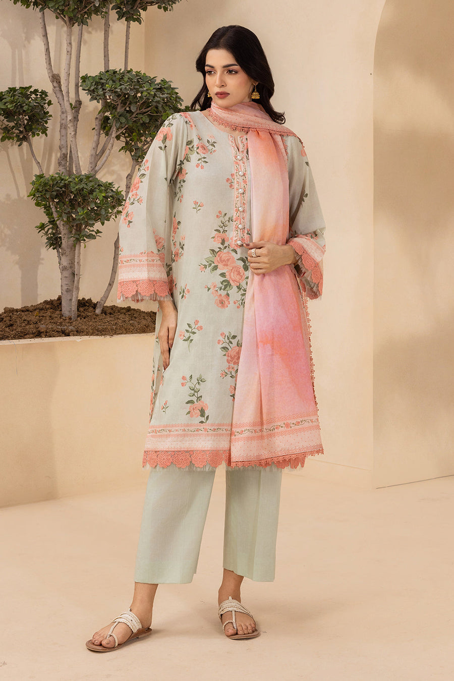Zellbury Summer Printed Lawn Unstitched 3Pc Suit WUS26X30609
