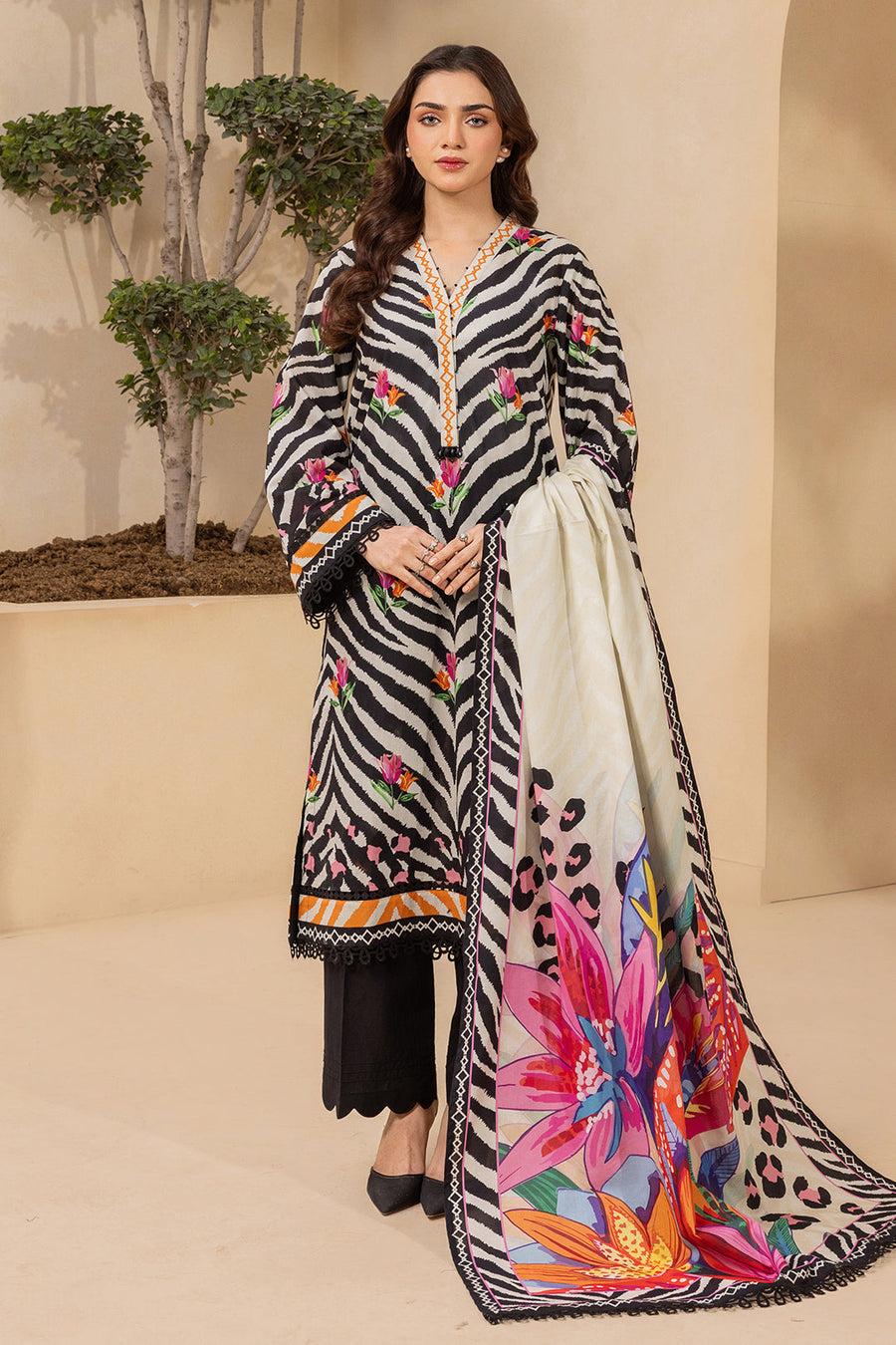 Zellbury Summer Printed Lawn Unstitched 3Pc Suit WUS26X30611