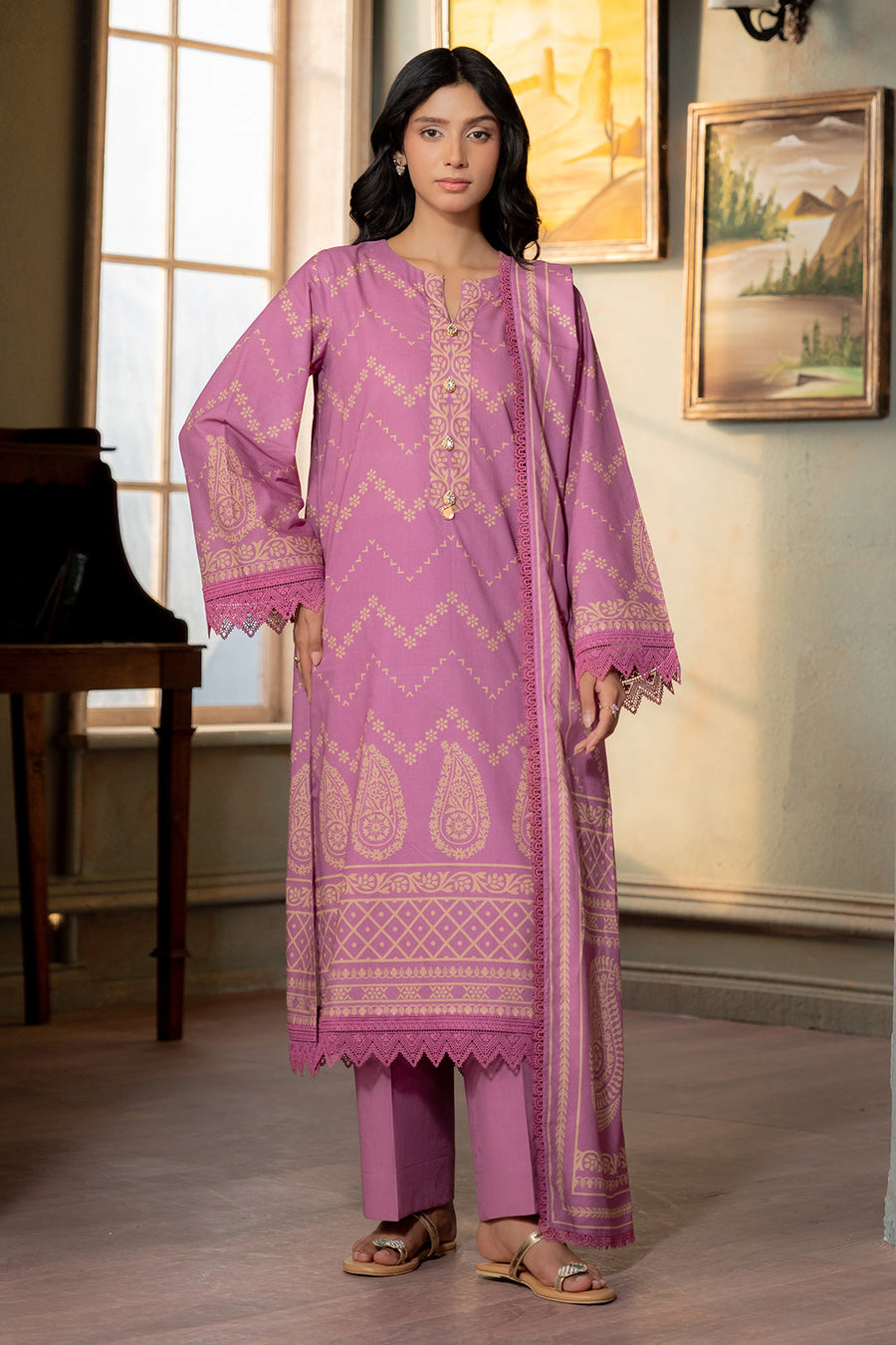 Zellbury Summer Printed Lawn Unstitched 3Pc Suit WUS26X30633