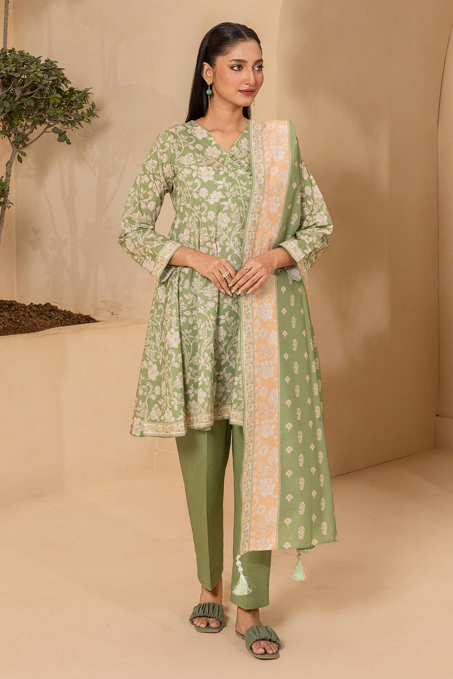 Zellbury Summer Printed Lawn Unstitched 3Pc Suit WUS26X30683