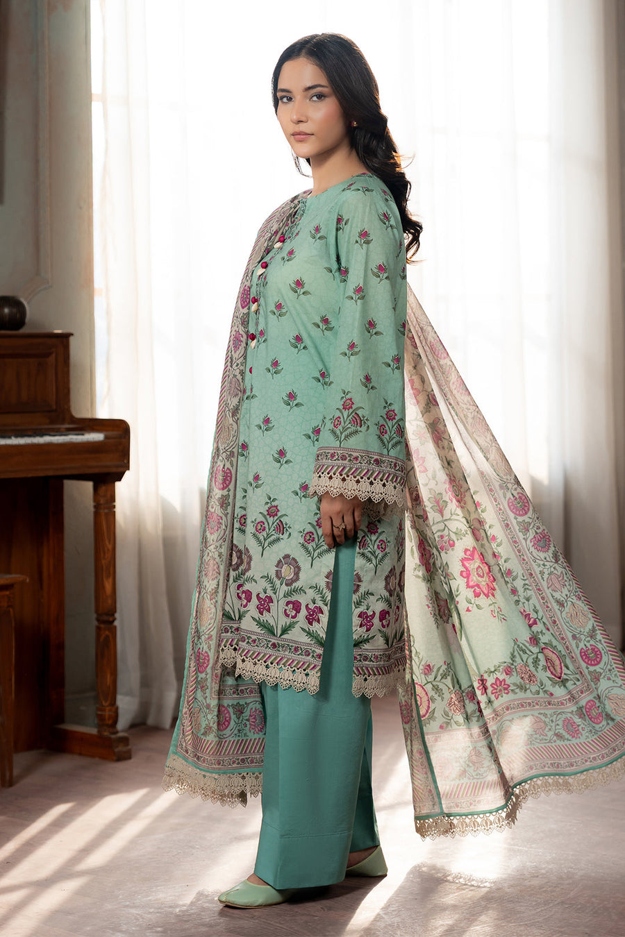 Zellbury Summer Printed Lawn Unstitched 3Pc Suit WUS26X30684