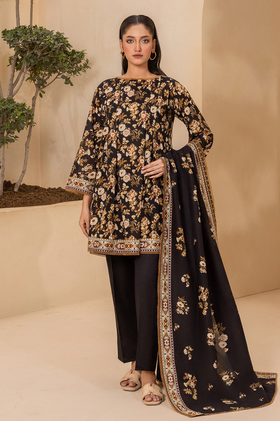 Zellbury Summer Printed Lawn Unstitched 3Pc Suit WUS26X30685