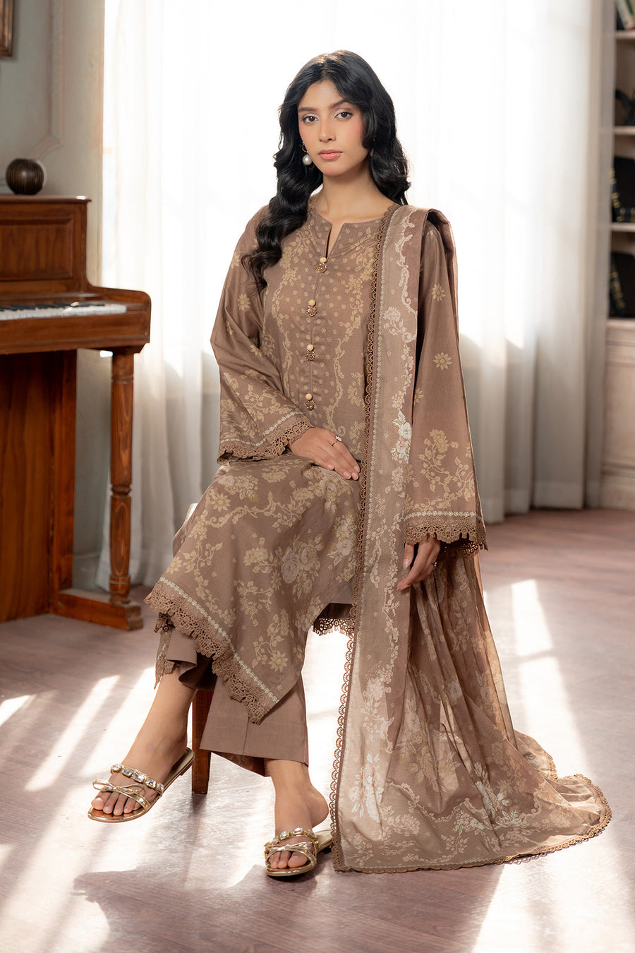Zellbury Summer Printed Lawn Unstitched 3Pc Suit WUS26X30690