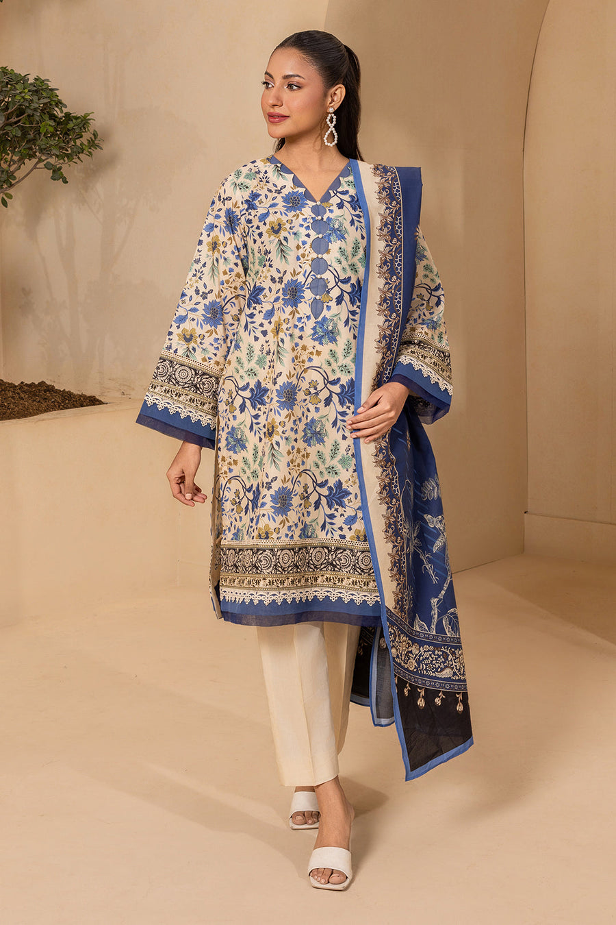 Zellbury Summer Printed Lawn Unstitched 3Pc Suit WUS26X30691