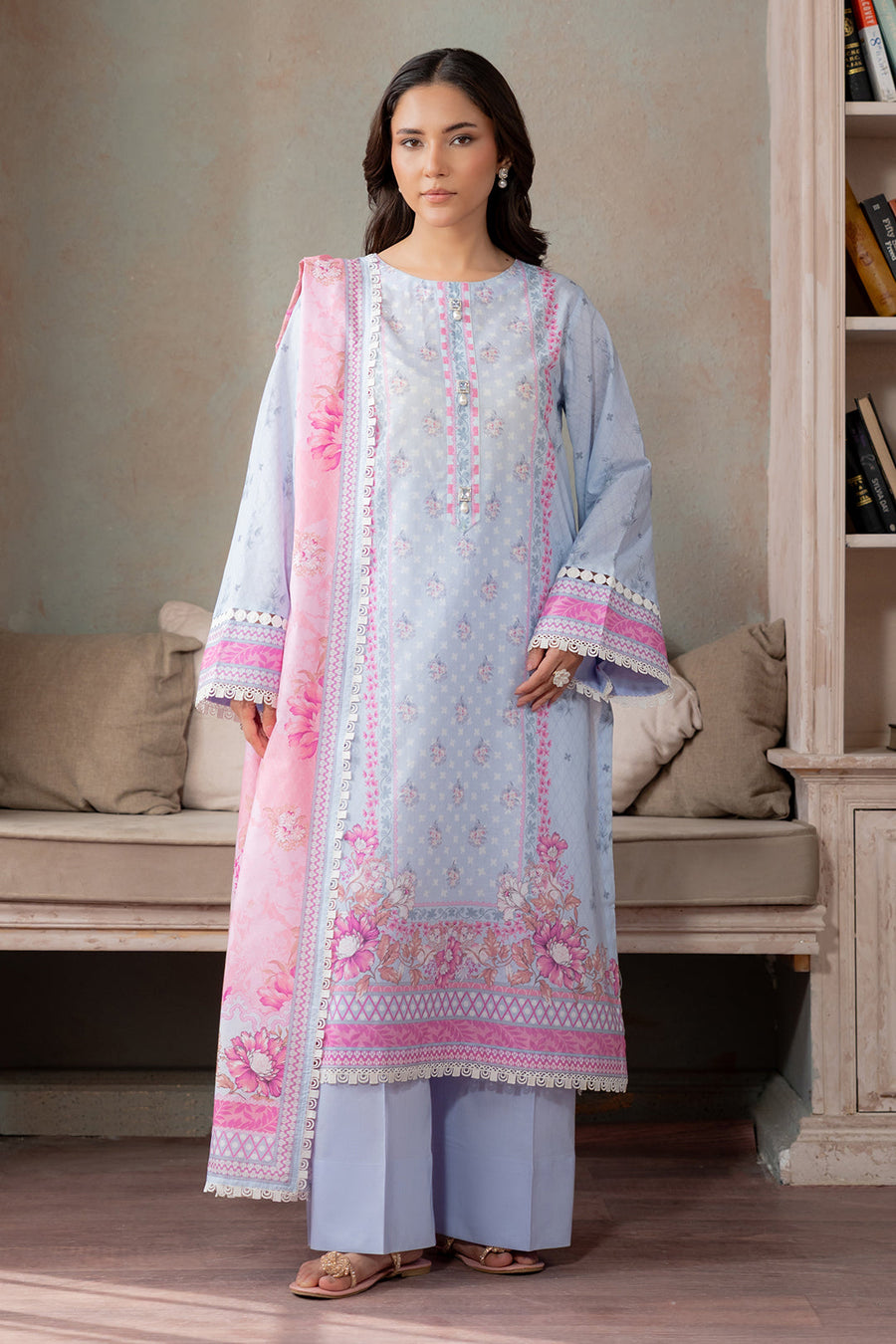 Zellbury Summer Printed Lawn Unstitched 3Pc Suit WUS26X30694