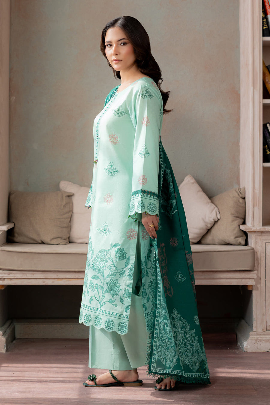 Zellbury Summer Printed Lawn Unstitched 3Pc Suit WUS26X30695
