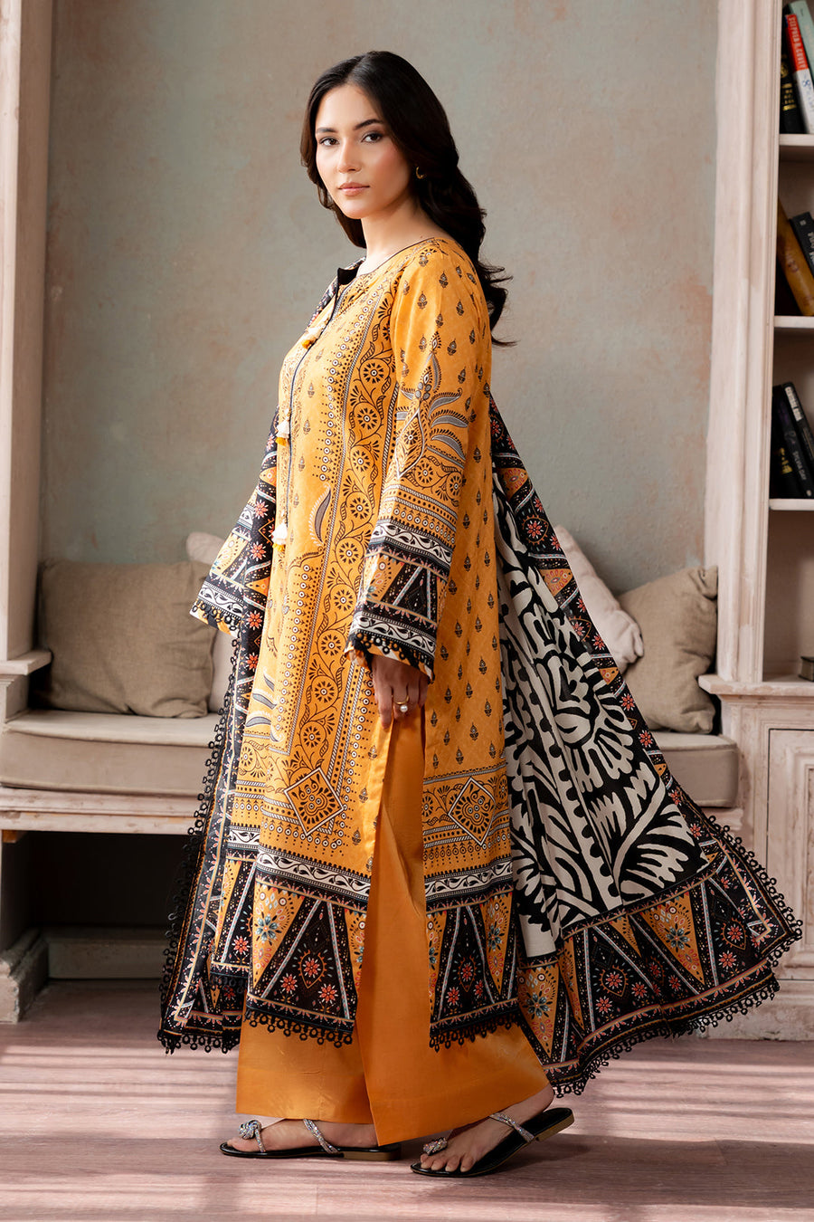 Zellbury Summer Printed Lawn Unstitched 3Pc Suit WUS26X30748