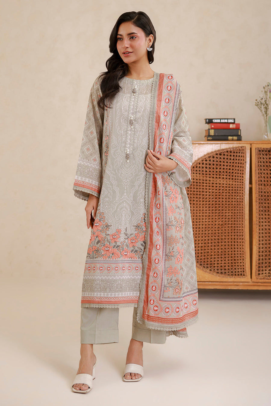 Zellbury Summer Printed Lawn Unstitched 3Pc Suit WUS26X30754