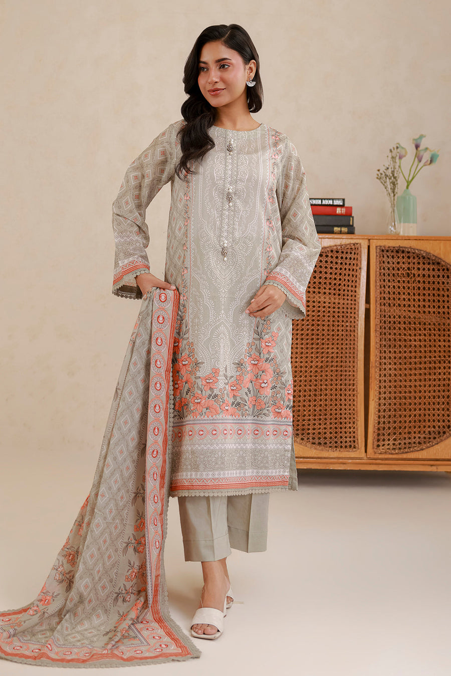 Zellbury Summer Printed Lawn Unstitched 3Pc Suit WUS26X30754