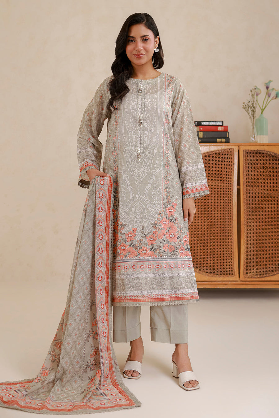 Zellbury Summer Printed Lawn Unstitched 3Pc Suit WUS26X30754