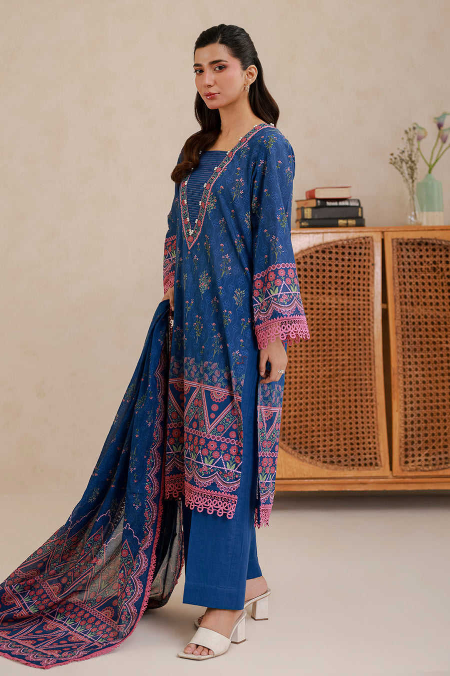 Zellbury Summer Printed Lawn Unstitched 3Pc Suit WUS26X30756
