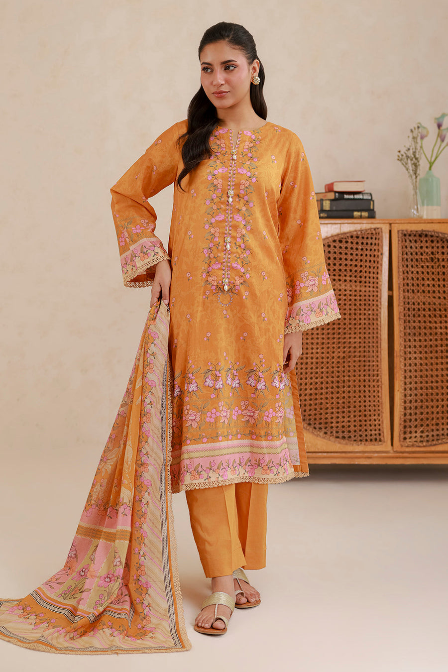 Zellbury Summer Printed Lawn Unstitched 3Pc Suit WUS26X30758