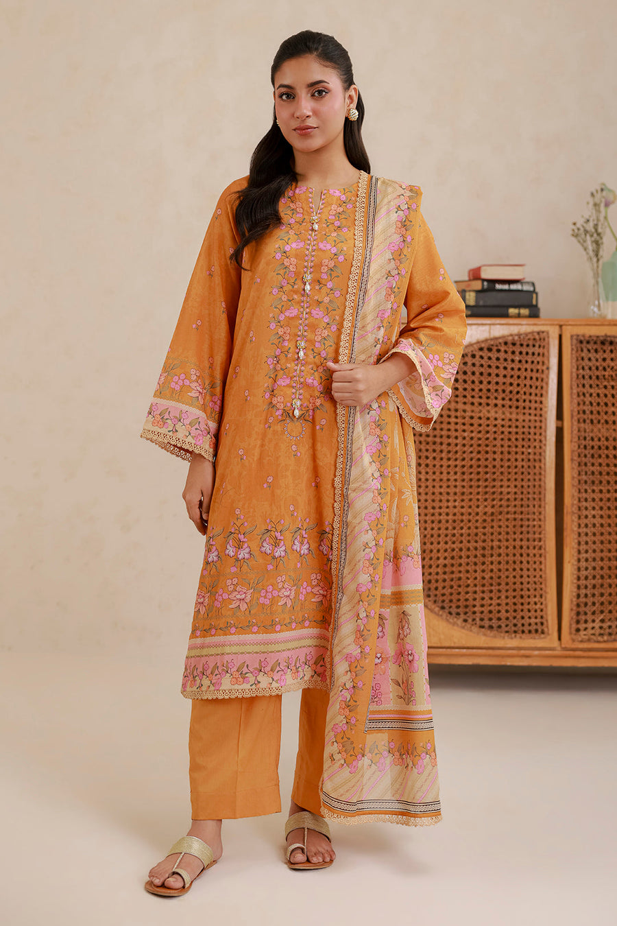 Zellbury Summer Printed Lawn Unstitched 3Pc Suit WUS26X30758
