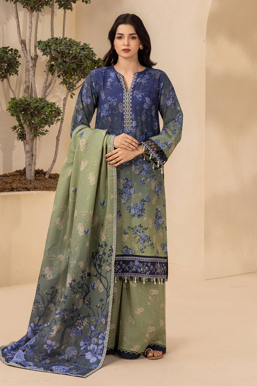 Zellbury Summer Printed Lawn Unstitched 3Pc Suit WUS26X30766
