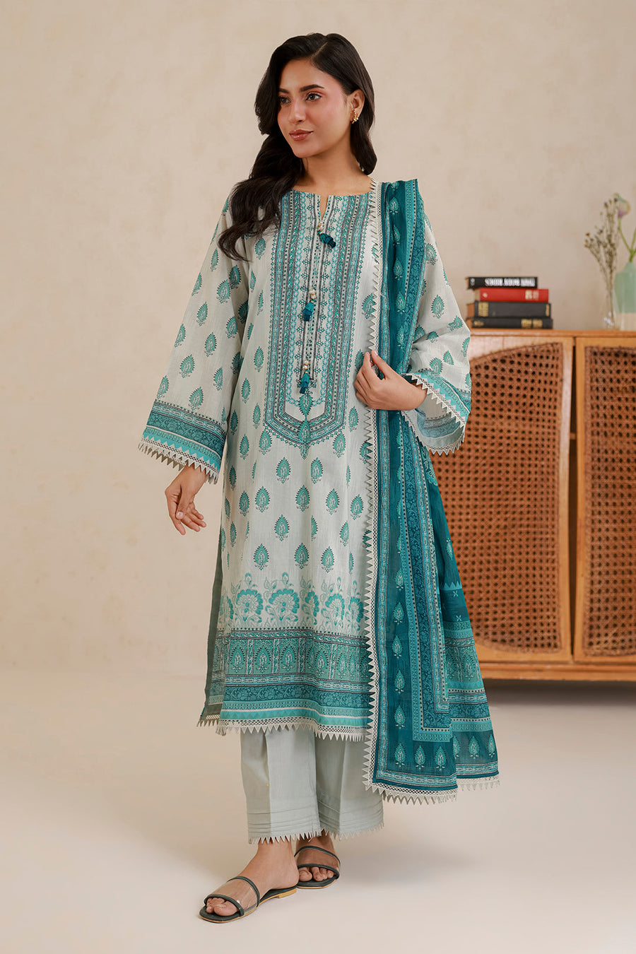 Zellbury Summer Printed Lawn Unstitched 3Pc Suit WUS26X30769