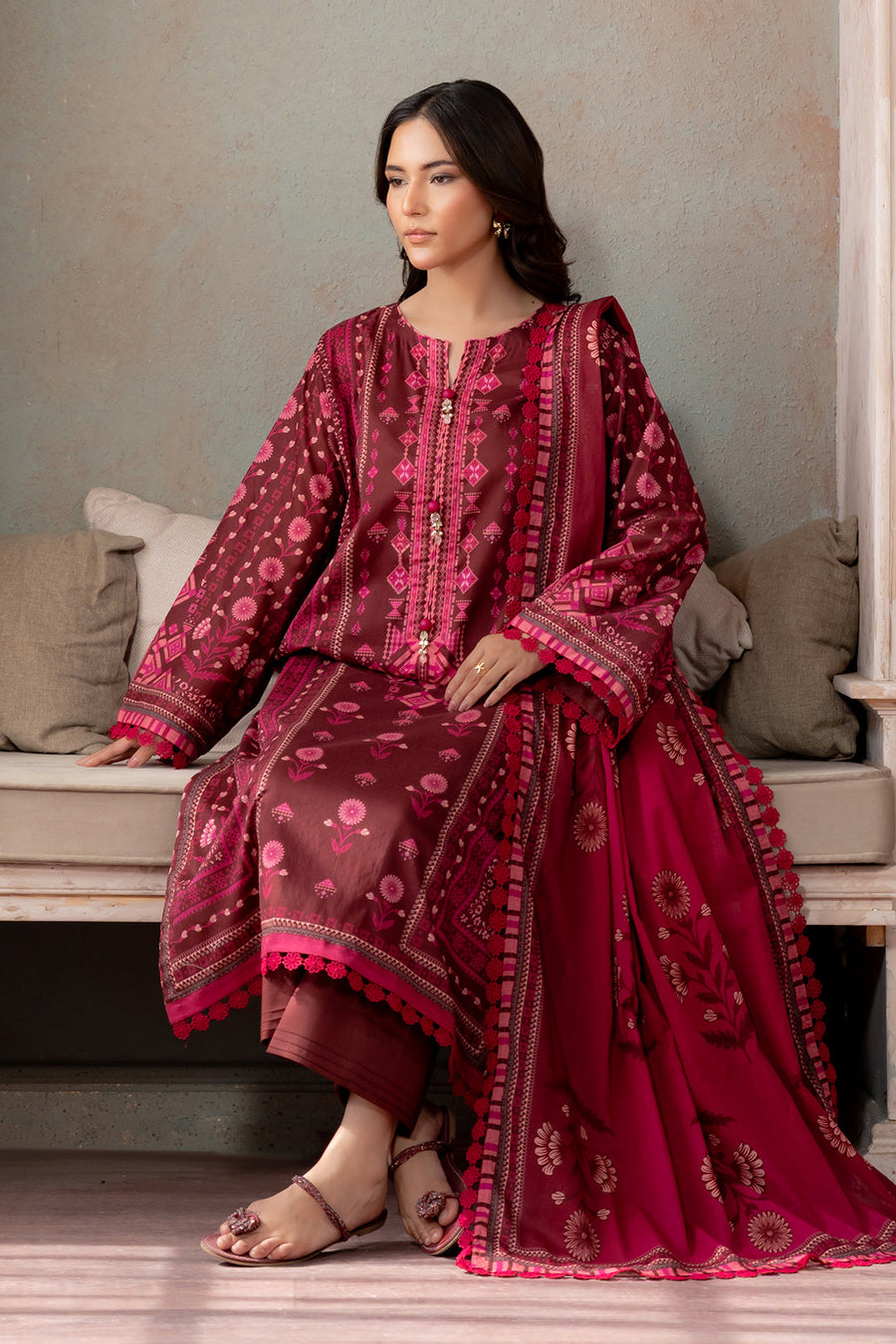Zellbury Summer Printed Lawn Unstitched 3Pc Suit WUS26X30771